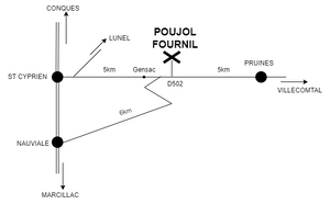plan accès poujol
